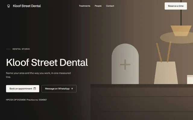 The Atelier design's home page, on a laptop and on a phone, with sample words and pictures.