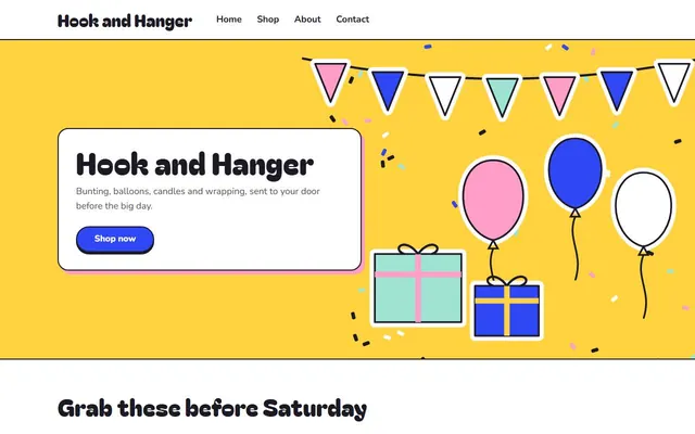 The Sticker design's home page, on a laptop and on a phone, with sample words and pictures.